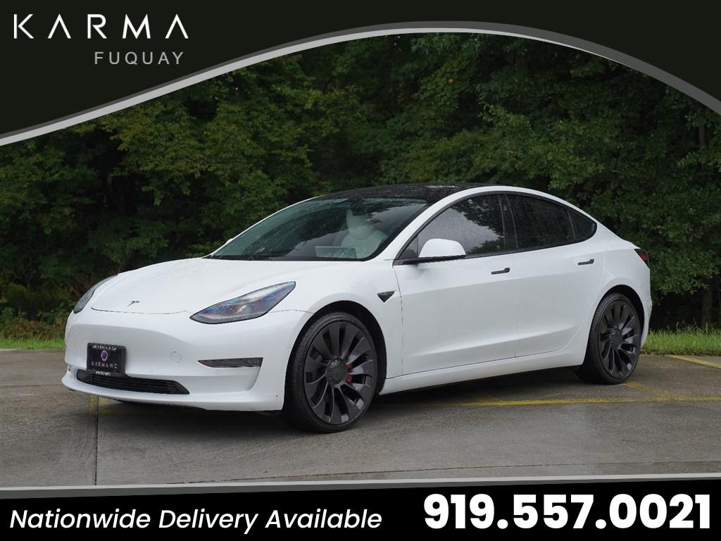 Used 2021 Tesla Model 3 Base with VIN 5YJ3E1ECXMF076694 for sale in Fuquay-Varina, NC